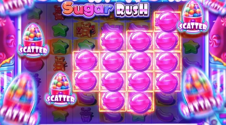 Sugar Rush слот — экран большого выигрыша ×5000
